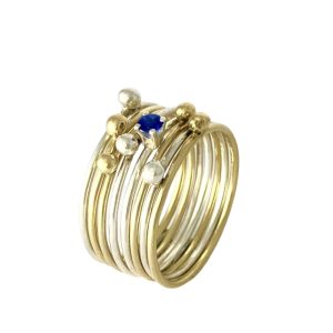 Teardrops met blauwe Saffier